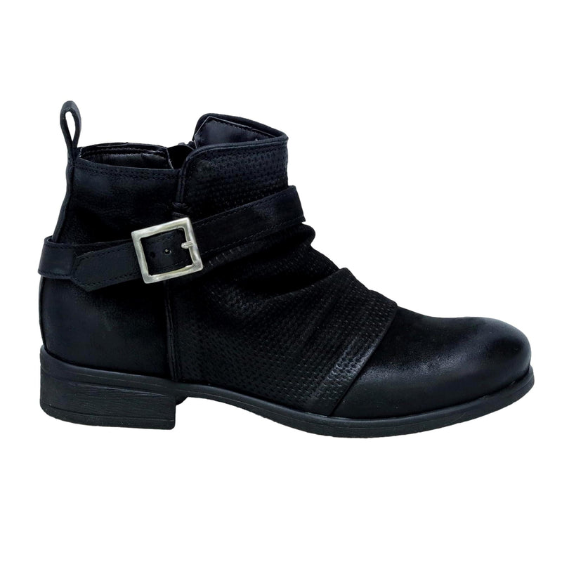 Mir Mooz Suzy Buckle Boot Black  SUZY-BLK Women's
