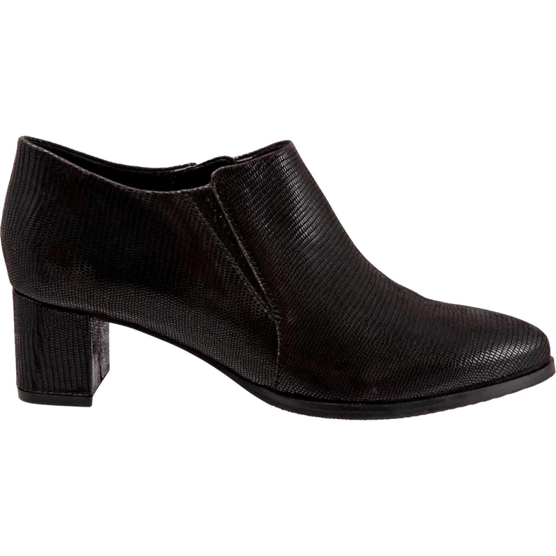 Trotters Keegan Black Lizard Leather  T2059-008 Women's