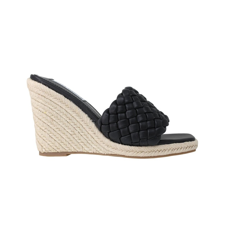Steve Madden Udele Wedge Sandal Black  UDELE-BLK Women's