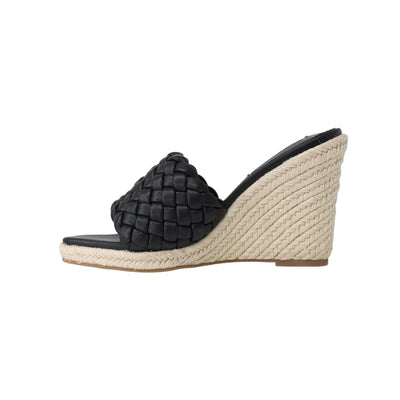 Steve Madden Udele Wedge Sandal Black  UDELE-BLK Women's