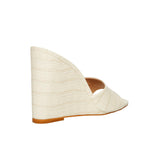 Steve Madden Veles Wedge Sandal Bone Croco  VELE01S1 Women's
