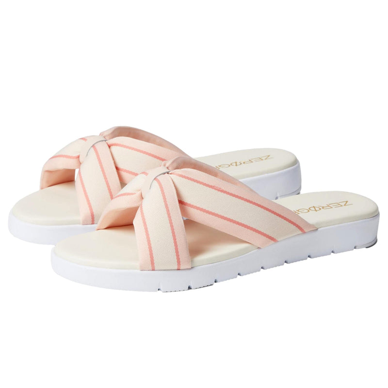 Cole Haan Zerogrand Flat Knotted Slide Sandal Peach Whip  W24359 Women's