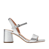 Cole Haan Josie Block Heel Sandal (65 mm) Silver Leather  W30332 Women's