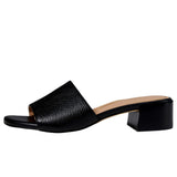 Cole Haan Calli Single Band Block Heel Sandal Black  W31483-BLK Women's