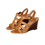 Cole Haan Josie Fisherman Wedge Sandals Biscuit  W32277 Women's