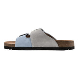 White Mountain Hippy Dusty TeaI/Light Grey/ Leather  W33009-340 Women's