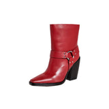 Rag & Bone Rio Western Ruby Red  WFF22FF014PM14 Women's