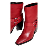 Rag & Bone Rio Western Ruby Red  WFF22FF014PM14 Women's